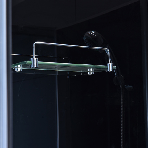 KABINA PRYSZNICOWA PÓŁOKRĄGŁA Z BRODZIKIEM WSH302A CHROM 80x80 CM