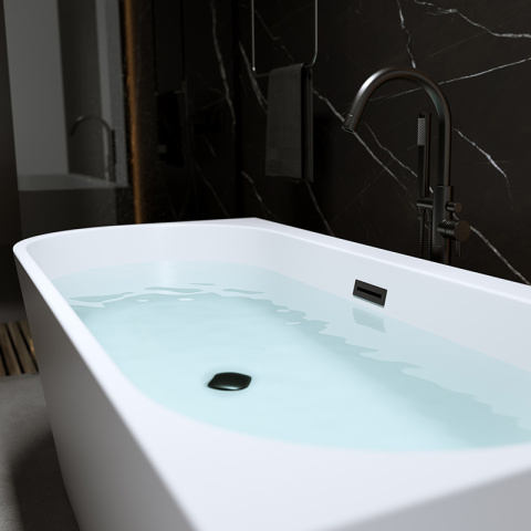 WANNA WOLNOSTOJĄCA PRZYŚCIENNA MERA 509B PRAWA BIAŁA PRZELEW CZARNY 150x75 CM WANNA WOLNOSTOJĄCA PRZYŚCIENNA MERA 509B PRAWA BIAŁA PRZELEW CZARNY 150x75 CM