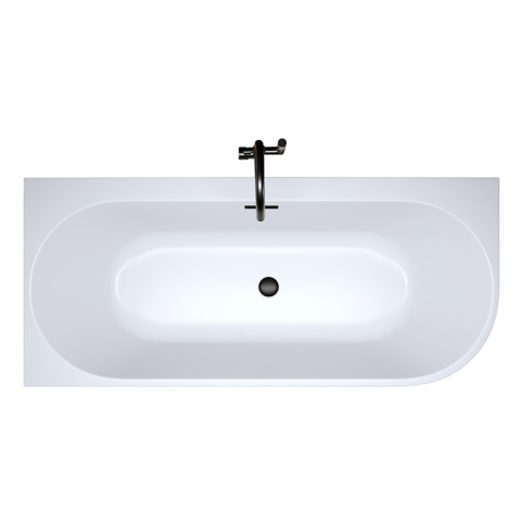 WANNA WOLNOSTOJĄCA PRZYŚCIENNA MERA 509D LEWA BIAŁA PRZELEW CZARNY 170x75 CM WANNA WOLNOSTOJĄCA PRZYŚCIENNA MERA 509D LEWA BIAŁA PRZELEW CZARNY 170x75 CM