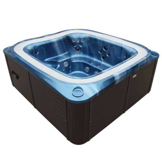 JACUZZI OGRODOWE WANNA SPA406 NIEBIESKA FALA OCEANU OBUDOWA KAWA 250x230 CM