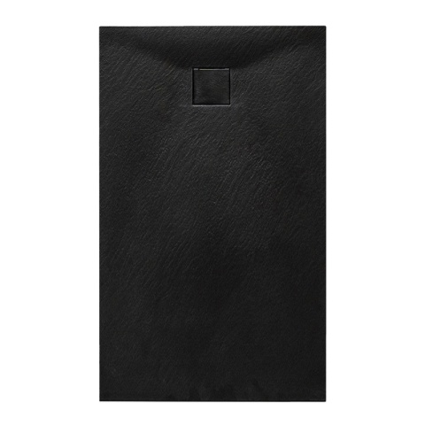 BRODZIK PRYSZNICOWY KAMIENNY PROSTOKĄTNY SLIM RIKO CZARNY 120x90 CM