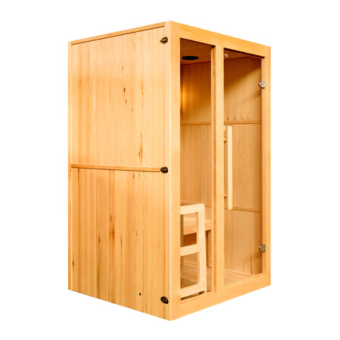 SAUNA FIŃSKA WYSOKOTEMPERATUROWA Z PIECEM BODO1/HARVIA 3,5KW 1-2 OSOBOWA 120x105 CM