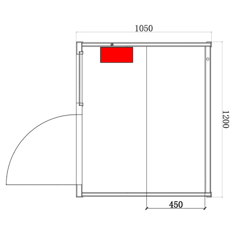 SAUNA FIŃSKA WYSOKOTEMPERATUROWA Z PIECEM BODO1/HARVIA 3,5KW 1-2 OSOBOWA 120x105 CM