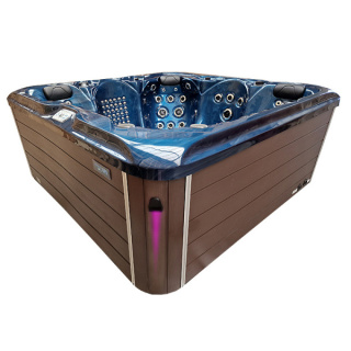JACUZZI OGRODOWE WANNA SPA560 NIEBIESKA FALA OCEANU OBUDOWA KAWA 220x220 CM