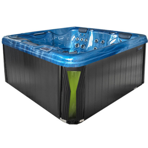 JACUZZI OGRODOWE WANNA SPA566 FULL NIEBISKA FALA OCEANU OBUDOWA ANTRACYT 200x200 CM JACUZZI OGRODOWE WANNA SPA566 FULL NIEBISKA FALA OCEANU OBUDOWA ANTRACYT 200x200 CM
