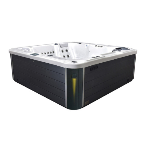 JACUZZI OGRODOWE WANNA SPA566 FULL BIAŁA PERŁA OBUDOWA ANTRACYT 200x200 CM