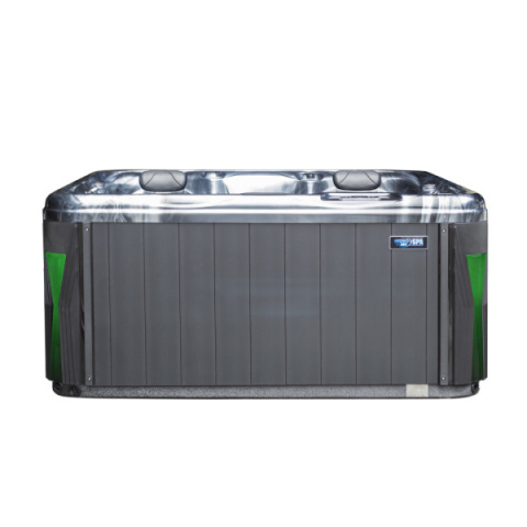 JACUZZI OGRODOWE WANNA SPA566 FULL CZARNA FALA OBUDOWA ANTRACYT 200x200 CM