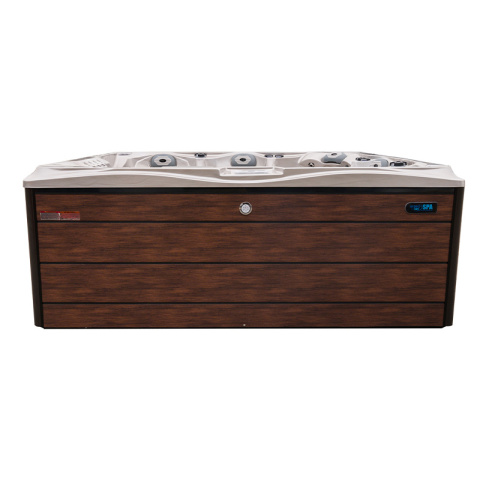 JACUZZI OGRODOWE WANNA SPA748 CAPPUCCINO OBUDOWA BRĄZOWA DESKA F21 230x230 CM