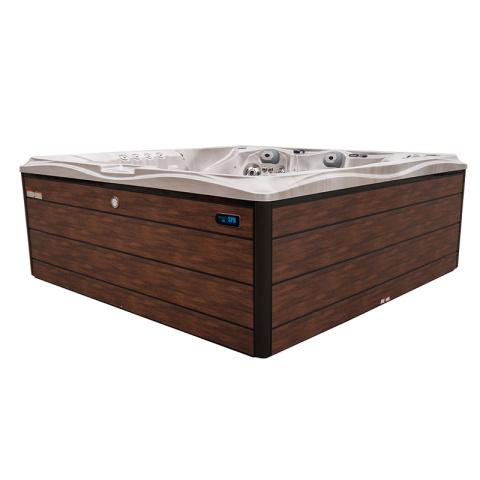 JACUZZI OGRODOWE WANNA SPA748 CAPPUCCINO OBUDOWA BRĄZOWA DESKA F21 230x230 CM