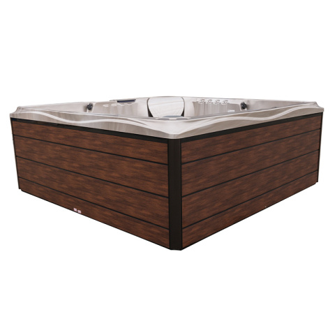 JACUZZI OGRODOWE WANNA SPA748 CAPPUCCINO OBUDOWA BRĄZOWA DESKA F21 230x230 CM