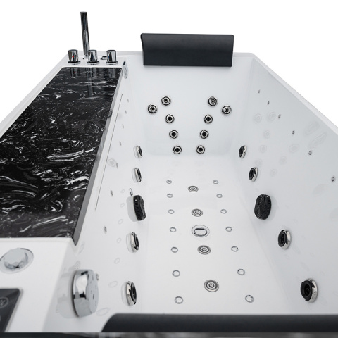 WANNA Z HYDROMASAŻEM MONTANA 925 CZARNY MARMUR 180x100 CM WANNA Z HYDROMASAŻEM MONTANA 925 CZARNY MARMUR 180x100 CM