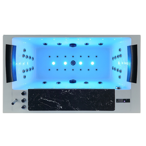 WANNA Z HYDROMASAŻEM MONTANA 925 CZARNY MARMUR 180x100 CM WANNA Z HYDROMASAŻEM MONTANA 925 CZARNY MARMUR 180x100 CM