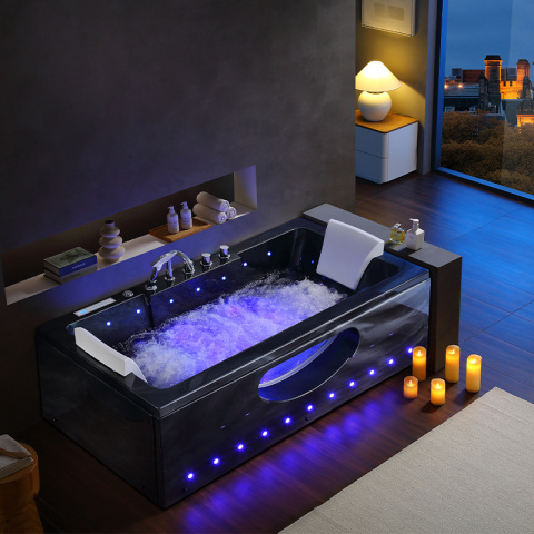WANNA SPA Z HYDROMASAŻEM IRIS CZARNA FALA 933A BLACK CZARNA 150x84 WANNA SPA Z HYDROMASAŻEM IRIS CZARNA FALA 933A BLACK CZARNA 150x84