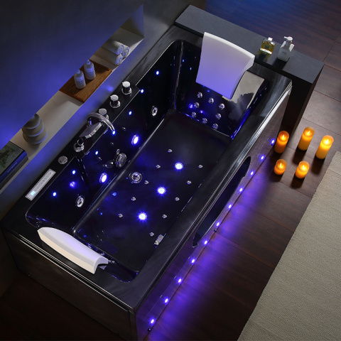 WANNA SPA Z HYDROMASAŻEM IRIS CZARNA FALA 933A BLACK CZARNA 150x84 WANNA SPA Z HYDROMASAŻEM IRIS CZARNA FALA 933A BLACK CZARNA 150x84