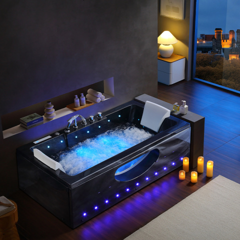 WANNA SPA Z HYDROMASAŻEM IRIS CZARNA FALA 933A BLACK CZARNA 150x84 WANNA SPA Z HYDROMASAŻEM IRIS CZARNA FALA 933A BLACK CZARNA 150x84