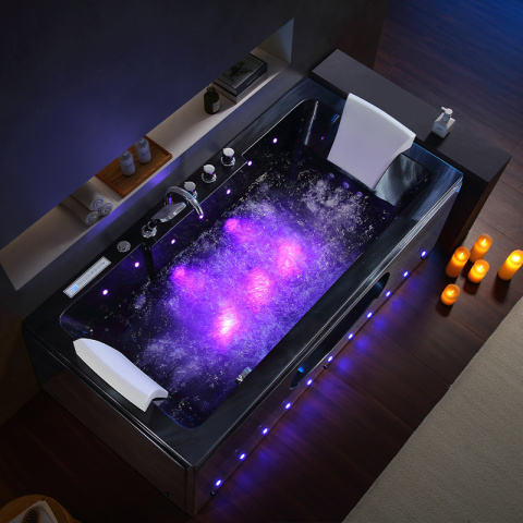 WANNA SPA Z HYDROMASAŻEM IRIS CZARNA FALA 933A BLACK CZARNA 150x84 WANNA SPA Z HYDROMASAŻEM IRIS CZARNA FALA 933A BLACK CZARNA 150x84