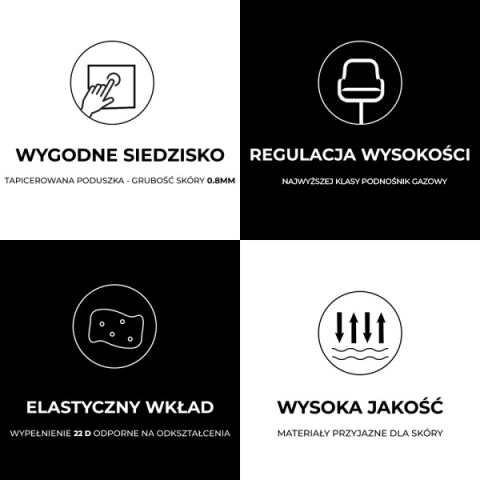 HOKER KRZESŁO BAROWE LUNA BIAŁA SKÓRA PU PODSTAWA CHROM LUNA-WH-CH HOKER KRZESŁO BAROWE LUNA BIAŁA SKÓRA PU PODSTAWA CHROM LUNA-WH-CH