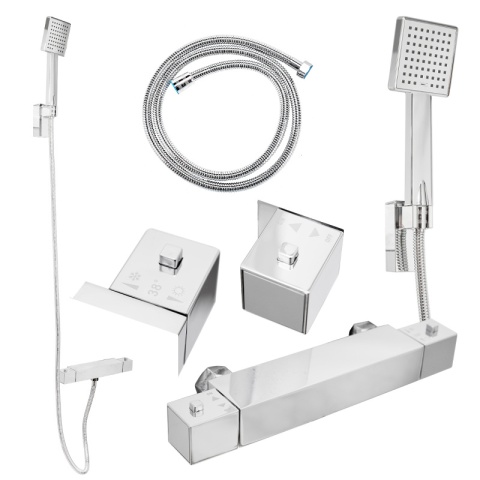 BATERIA PRYSZNICOWA Z TERMOSTATEM T202A CHROM