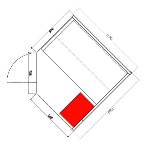 SAUNA FIŃSKA WYSOKOTEMPERATUROWA Z PIECEM KEMI4/HARVIA 6KW 4-5 OSOBOWA 150x150 CM