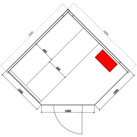 SAUNA FIŃSKA WYSOKOTEMPERATUROWA Z PIECEM OSLO7/HARVIA 8KW 5-6 OSOBOWA 180x180 CM SAUNA FIŃSKA WYSOKOTEMPERATUROWA Z PIECEM OSLO7/HARVIA 8KW 5-6 OSOBOWA 180x180 CM