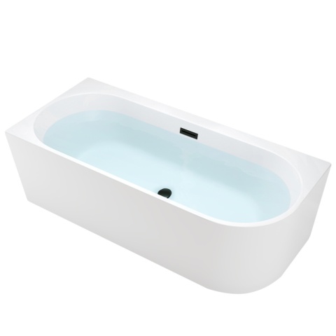 WANNA WOLNOSTOJĄCA PRZYŚCIENNA MERA 509D LEWA BIAŁA PRZELEW CZARNY 170x75 CM WANNA WOLNOSTOJĄCA PRZYŚCIENNA MERA 509D LEWA BIAŁA PRZELEW CZARNY 170x75 CM