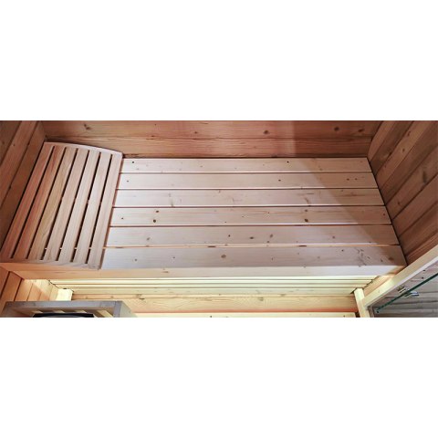SAUNA OGRODOWA FIŃSKA BECZKA Z PIECEM TROMSO 4-6 OSOBOWA 210x210 CM
