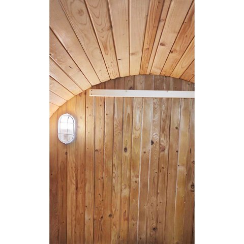 SAUNA OGRODOWA FIŃSKA BECZKA Z PIECEM TROMSO 4-6 OSOBOWA 210x210 CM