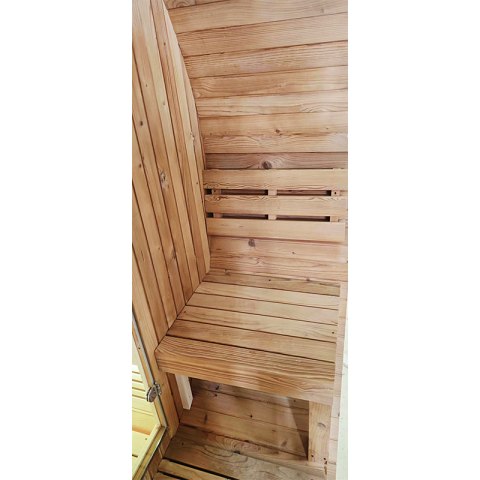 SAUNA OGRODOWA FIŃSKA BECZKA Z PIECEM TROMSO 4-6 OSOBOWA 210x210 CM