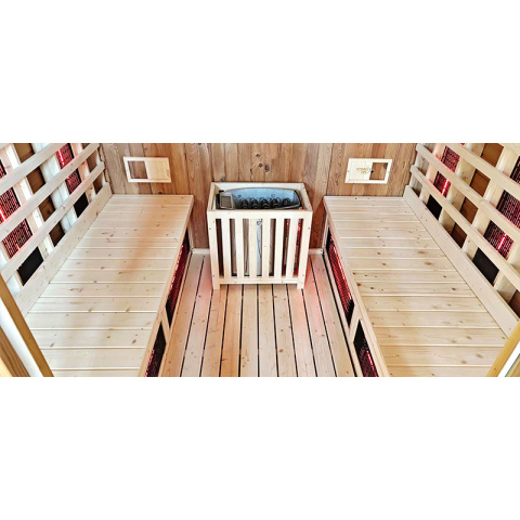 SAUNA OGRODOWA KOMBO FIŃSKA - INFRARED BECZKA HAMAR 4-6 OSOBOWA 180x200 CM SAUNA OGRODOWA KOMBO FIŃSKA - INFRARED BECZKA HAMAR 4-6 OSOBOWA 180x200 CM