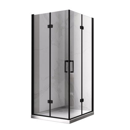 KABINA PRYSZNICOWA KWADRATOWA ZES-KZ08C-BL-90 CZARNA 90x90 CM