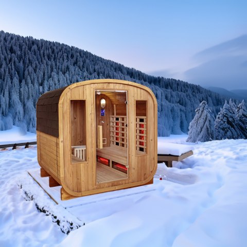 SAUNA OGRODOWA KOMBO FIŃSKA - INFRARED BECZKA HAMAR 4-6 OSOBOWA 180x200 CM SAUNA OGRODOWA KOMBO FIŃSKA - INFRARED BECZKA HAMAR 4-6 OSOBOWA 180x200 CM