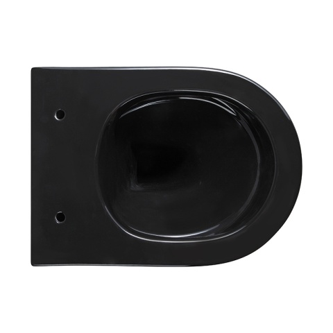 MISKA WC WISZĄCA RIMLESS MIZU-BL-RIM-03 CZARNA DESKA WOLNOOPADAJĄCA DUROPLAST MISKA WC WISZĄCA RIMLESS MIZU-BL-RIM-03 CZARNA DESKA WOLNOOPADAJĄCA DUROPLAST