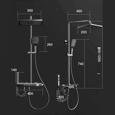 BATERIA PRYSZNICOWA NATYNKOWA F19-GR SZARA LCD BATERIA PRYSZNICOWA NATYNKOWA F19-GR SZARA LCD