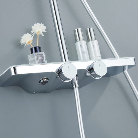 BATERIA PRYSZNICOWA Z DESZCZOWNICĄ F13A CHROM BATERIA PRYSZNICOWA Z DESZCZOWNICĄ F13A CHROM