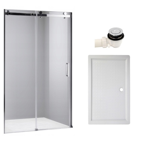 DRZWI PRYSZNICOWE Z BRODZIKIEM SH03B/SXL03C CHROM/BIAŁY 95-100/100x80 CM 8 MM DRZWI PRYSZNICOWE Z BRODZIKIEM SH03B/SXL03C CHROM/BIAŁY 95-100/100x80 CM 8 MM