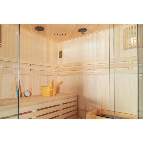 SAUNA FIŃSKA WYSOKOTEMPERATUROWA Z PIECEM OSLO7/HARVIA 8KW 5-6 OSOBOWA 180x180 CM SAUNA FIŃSKA WYSOKOTEMPERATUROWA Z PIECEM OSLO7/HARVIA 8KW 5-6 OSOBOWA 180x180 CM