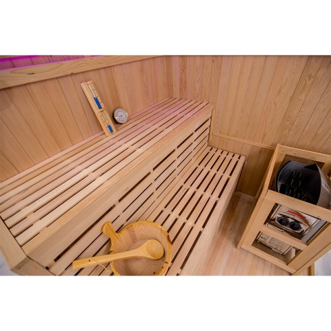 SAUNA FIŃSKA WYSOKOTEMPERATUROWA Z PIECEM OSLO7/HARVIA 8KW 5-6 OSOBOWA 180x180 CM SAUNA FIŃSKA WYSOKOTEMPERATUROWA Z PIECEM OSLO7/HARVIA 8KW 5-6 OSOBOWA 180x180 CM
