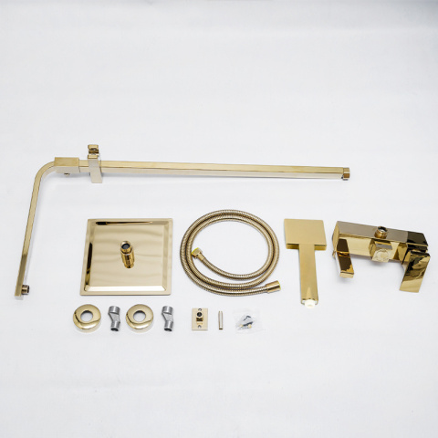 BATERIA PRYSZNICOWA ŁAZIENKOWA Z DESZCZOWNICĄ F170C ZŁOTA BATERIA PRYSZNICOWA ŁAZIENKOWA Z DESZCZOWNICĄ F170C ZŁOTA