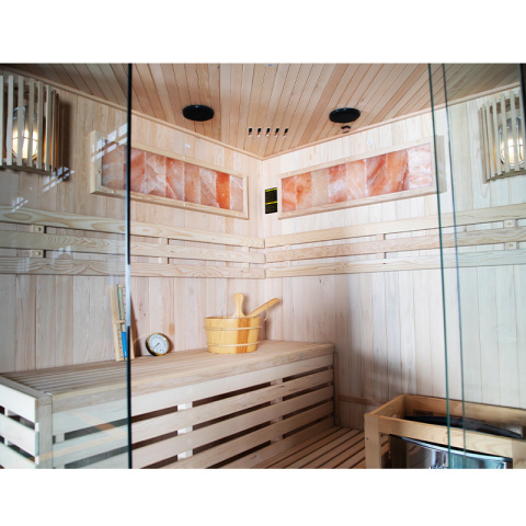 SAUNA FIŃSKA WYSOKOTEMPERATUROWA Z PIECEM KEMI7/HARVIA 8KW 5-6 OSOBOWA 180x180 CM SAUNA FIŃSKA WYSOKOTEMPERATUROWA Z PIECEM KEMI7/HARVIA 8KW 5-6 OSOBOWA 180x180 CM