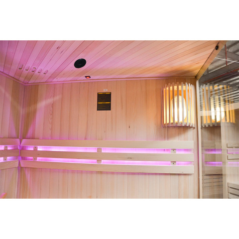 SAUNA FIŃSKA WYSOKOTEMPERATUROWA Z PIECEM OSLO4/HARVIA 6KW 4-5 OSOBOWA 150x150 CM