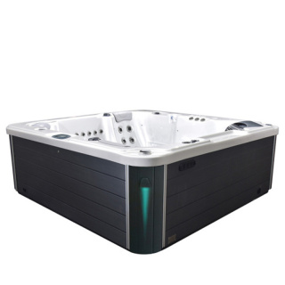JACUZZI OGRODOWE WANNA SPA566 FULL BIAŁA PERŁA OBUDOWA ANTRACYT 200x200 CM