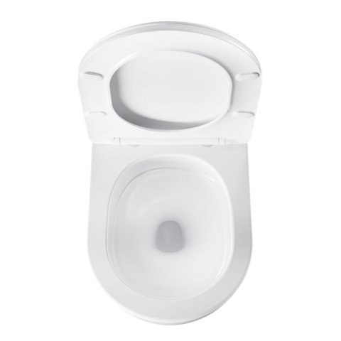 MISKA WC WISZĄCA TORNADO NERO-WH-03 BIAŁA DESKA WOLNOOPADAJĄCA DUROPLAST