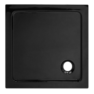 BRODZIK PRYSZNICOWY KWADRATOWY SLIM ST02B CZARNY POWYSTAWOWY 162 90x90 CM