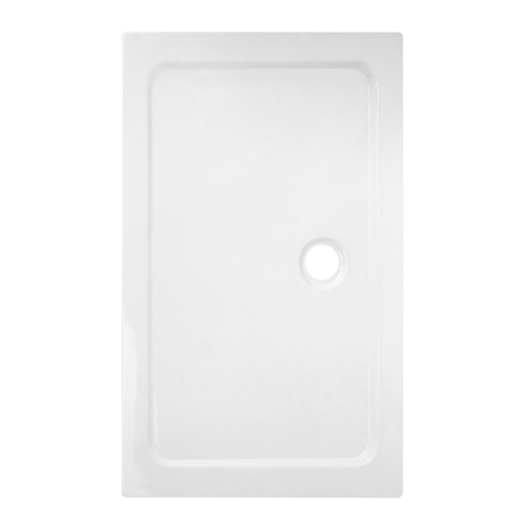 DRZWI PRYSZNICOWE Z BRODZIKIEM SH03B/ST03A CHROM/BIAŁY 95-100/100x80 CM 8 MM