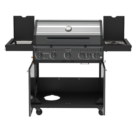 GRILL OGRODOWY GAZOWY Z POKRYWĄ I PÓŁKAMI ZEUS-D CZARNY RUSZT ŻELIWNY 17,5 KW + POKROWIEC GRILL OGRODOWY GAZOWY Z POKRYWĄ I PÓŁKAMI ZEUS-D CZARNY RUSZT ŻELIWNY 17,5 KW + POKROWIEC