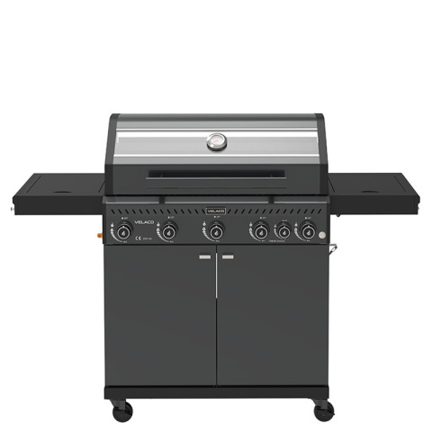 GRILL OGRODOWY GAZOWY Z POKRYWĄ I PÓŁKAMI ZEUS-D CZARNY RUSZT ŻELIWNY 17,5 KW + POKROWIEC GRILL OGRODOWY GAZOWY Z POKRYWĄ I PÓŁKAMI ZEUS-D CZARNY RUSZT ŻELIWNY 17,5 KW + POKROWIEC