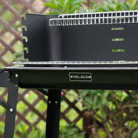 GRILL OGRODOWY WĘGLOWY Z PÓŁKAMI I ROŻNEM VL06-RS CZARNY GRILL OGRODOWY WĘGLOWY Z PÓŁKAMI I ROŻNEM VL06-RS CZARNY