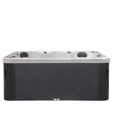 JACUZZI OGRODOWE WANNA SPA750 BIAŁY MARMUR OBUDOWA ANTRACYT 200x200 CM