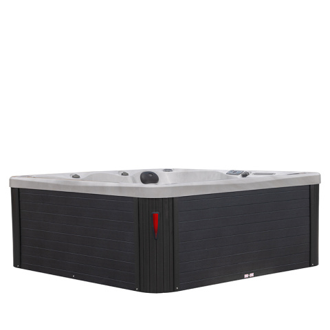 JACUZZI OGRODOWE WANNA SPA750 BIAŁY MARMUR OBUDOWA ANTRACYT 200x200 CM