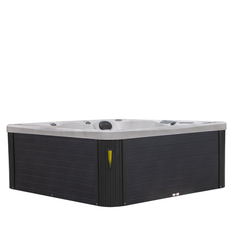 JACUZZI OGRODOWE WANNA SPA750 BIAŁY MARMUR OBUDOWA ANTRACYT 200x200 CM